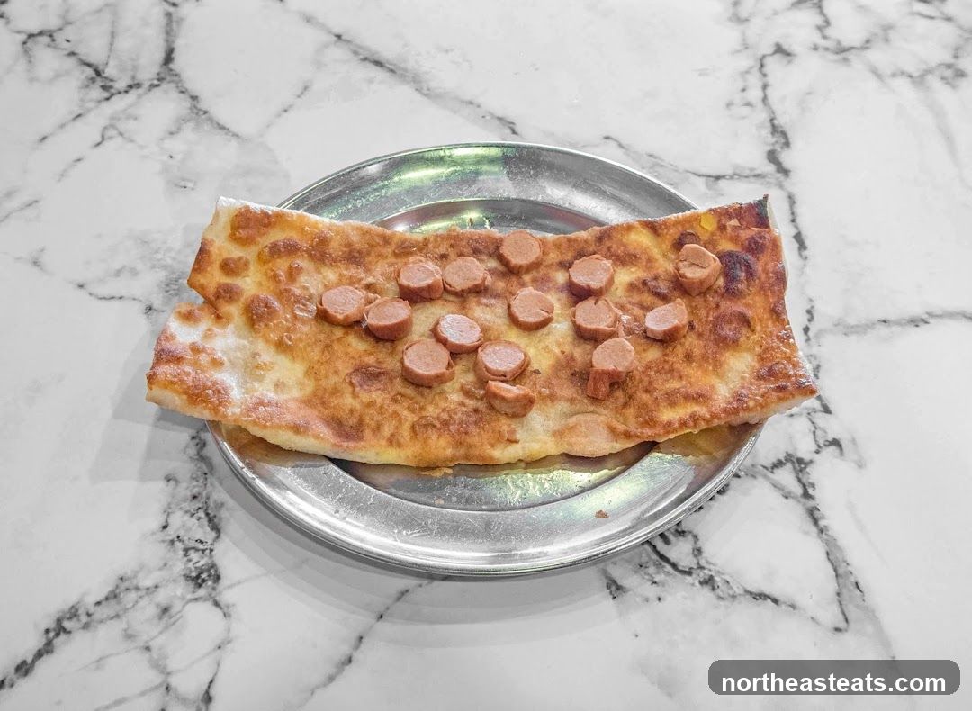Flatbread with Sausage Slices