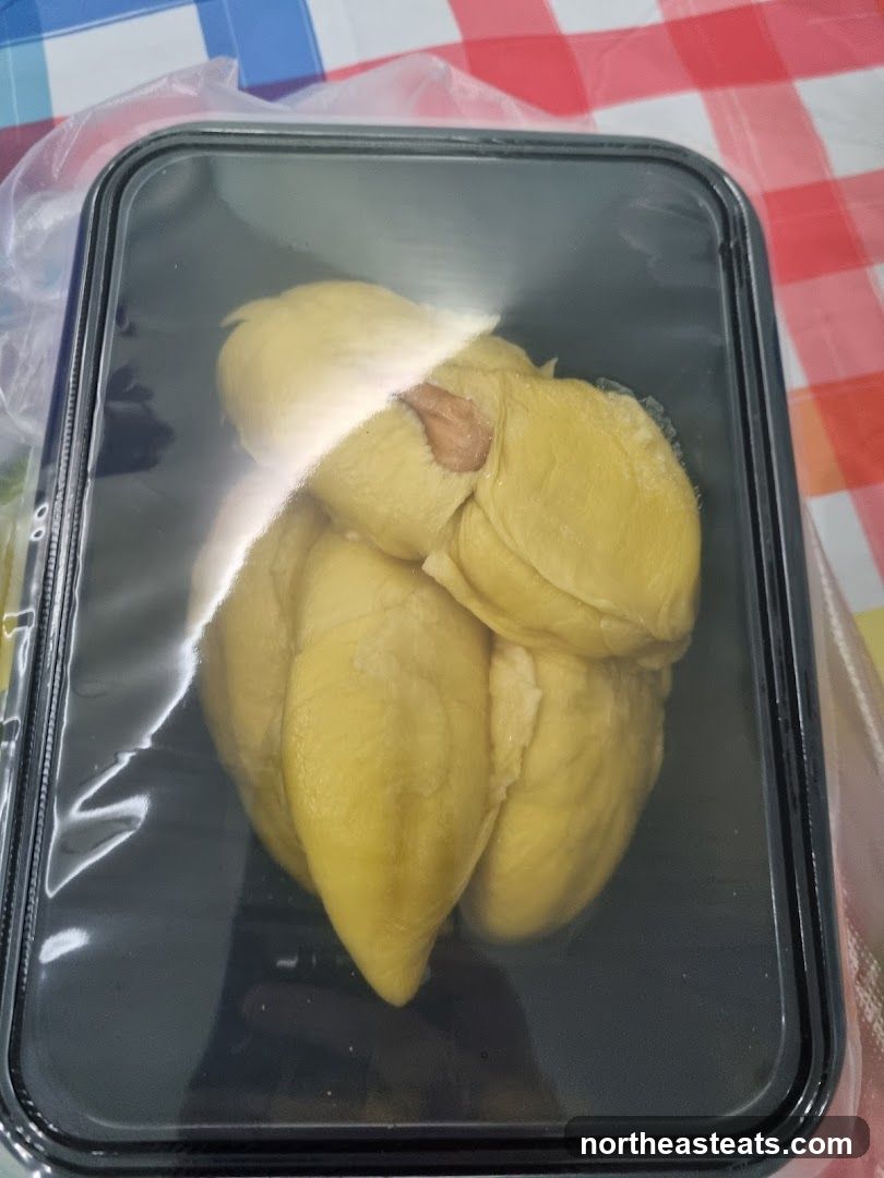 Durian Fruit Segments in Container