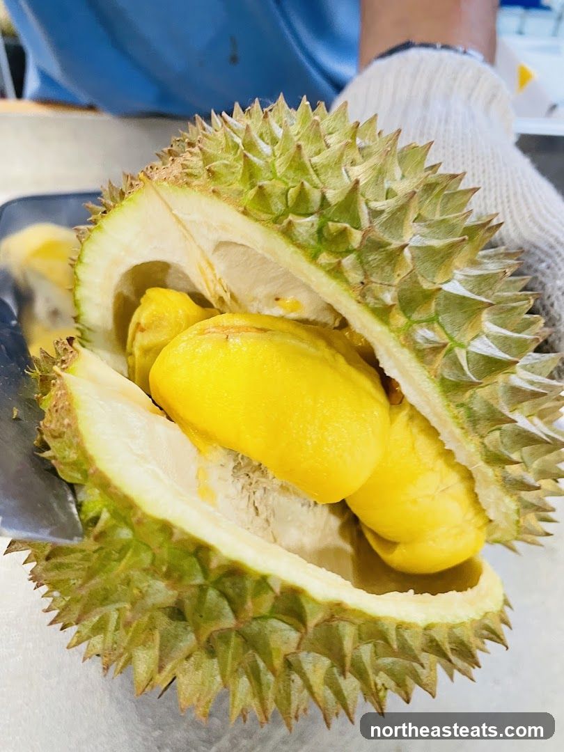 Freshly Opened Durian