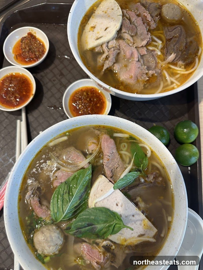 Two bowls of pho