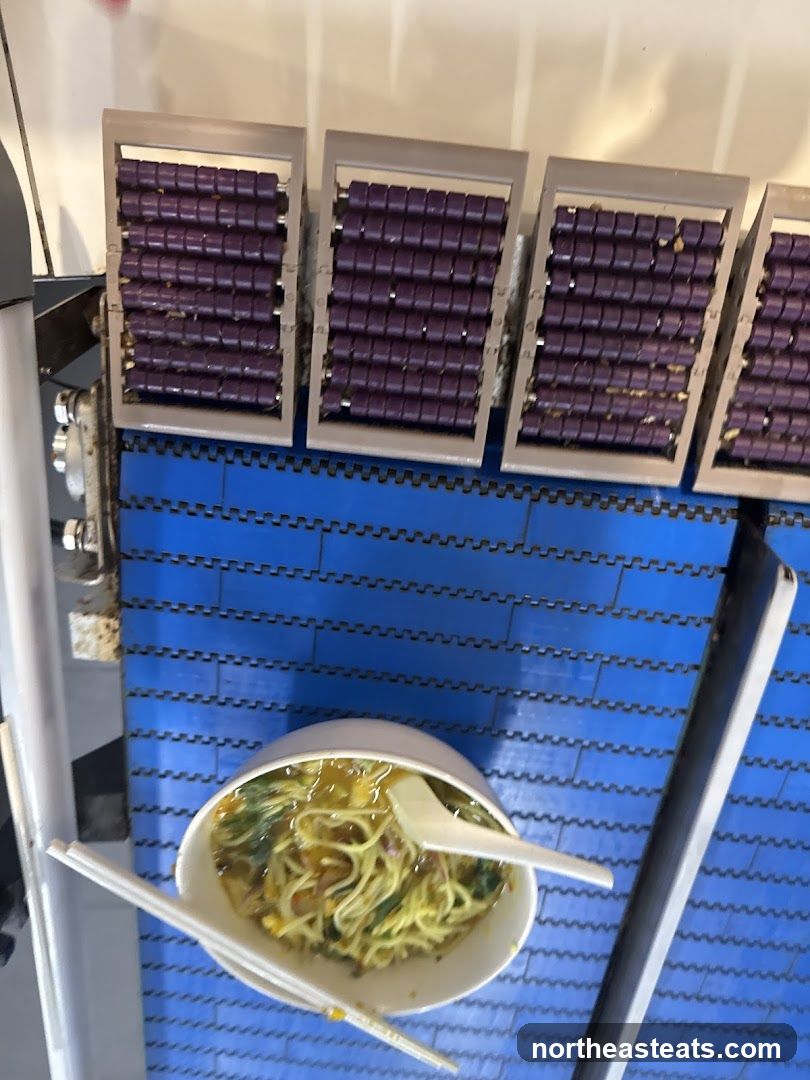 Noodle Bowl on Conveyor Belt