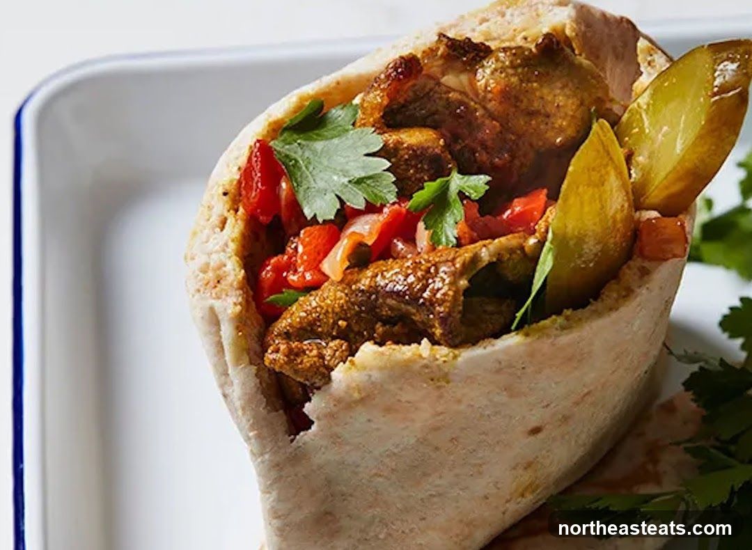 Pita Sandwich with Meat and Vegetables