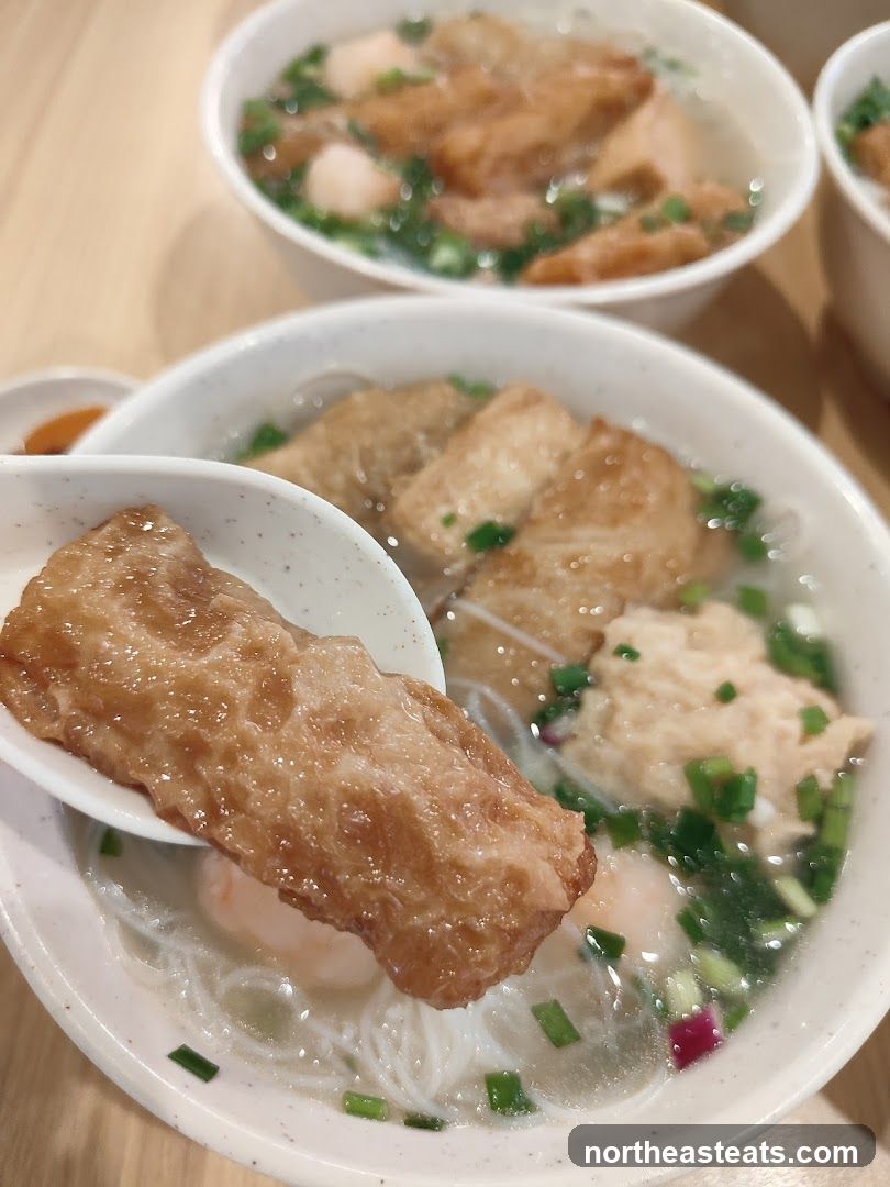 Noodle Soup with Fried Fish Cake
