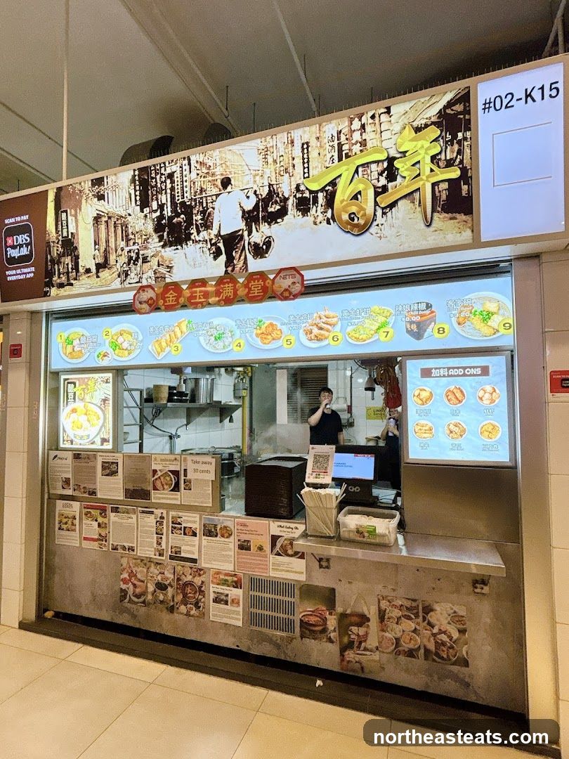 Food Stall with Menu and Decorations