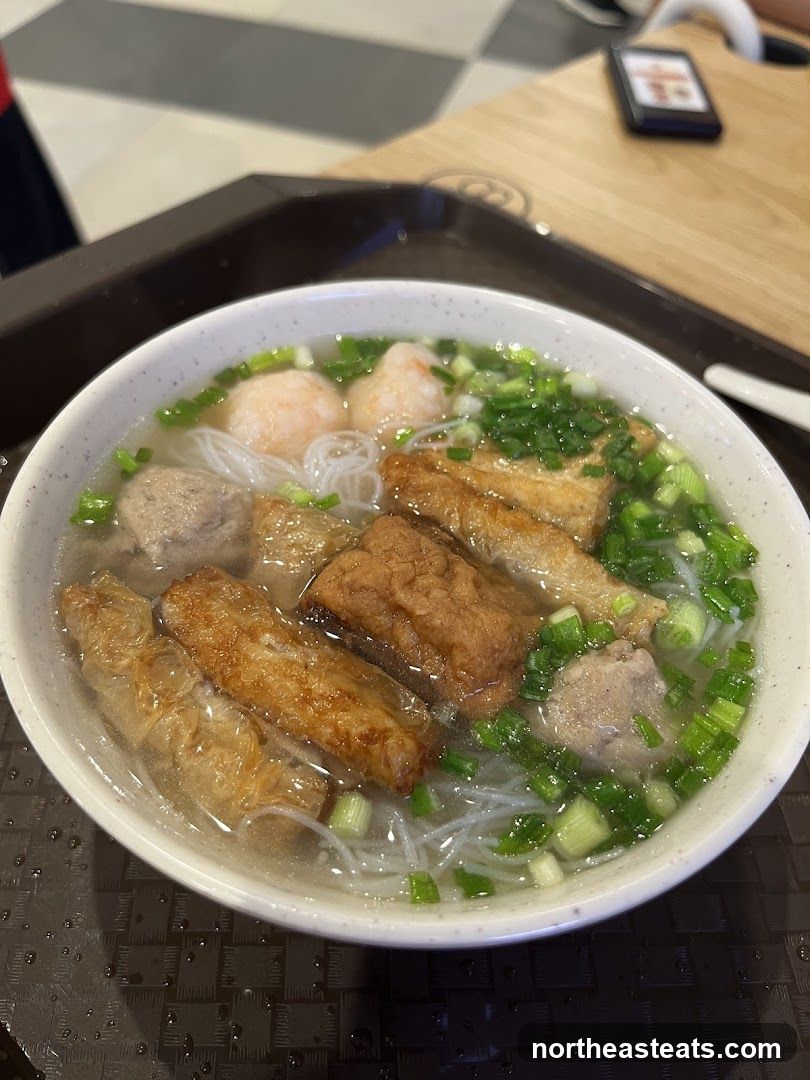 Noodle Soup with Shrimp and Meatballs