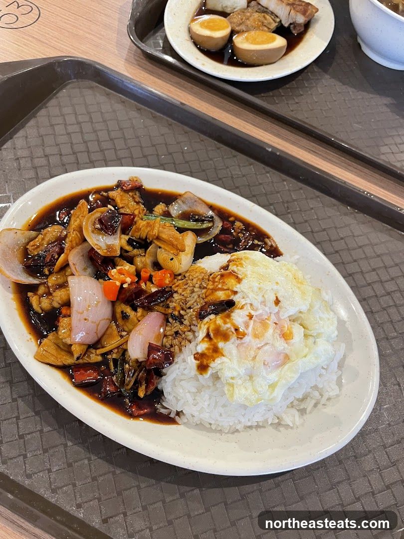 Spicy Chicken Rice with Fried Egg