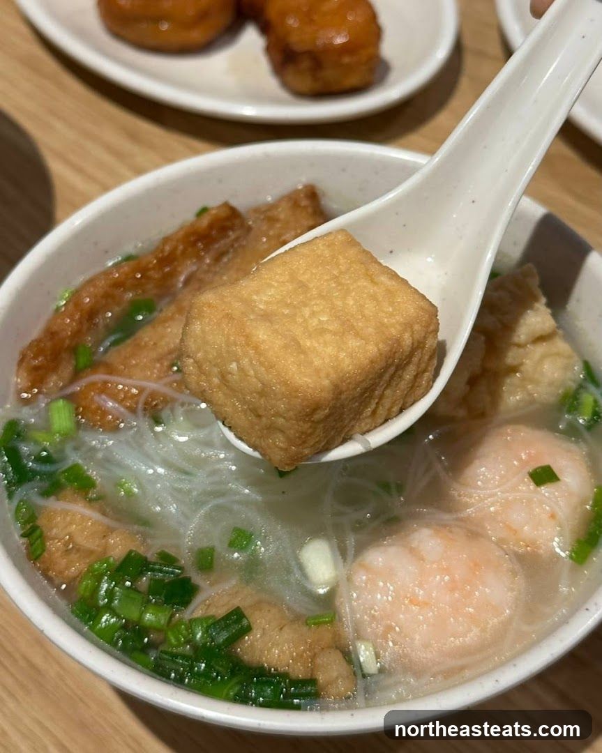 Noodle Soup with Tofu and Shrimp