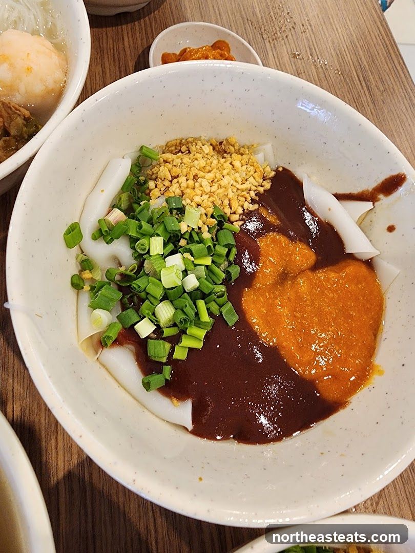Noodles with Sauce and Toppings