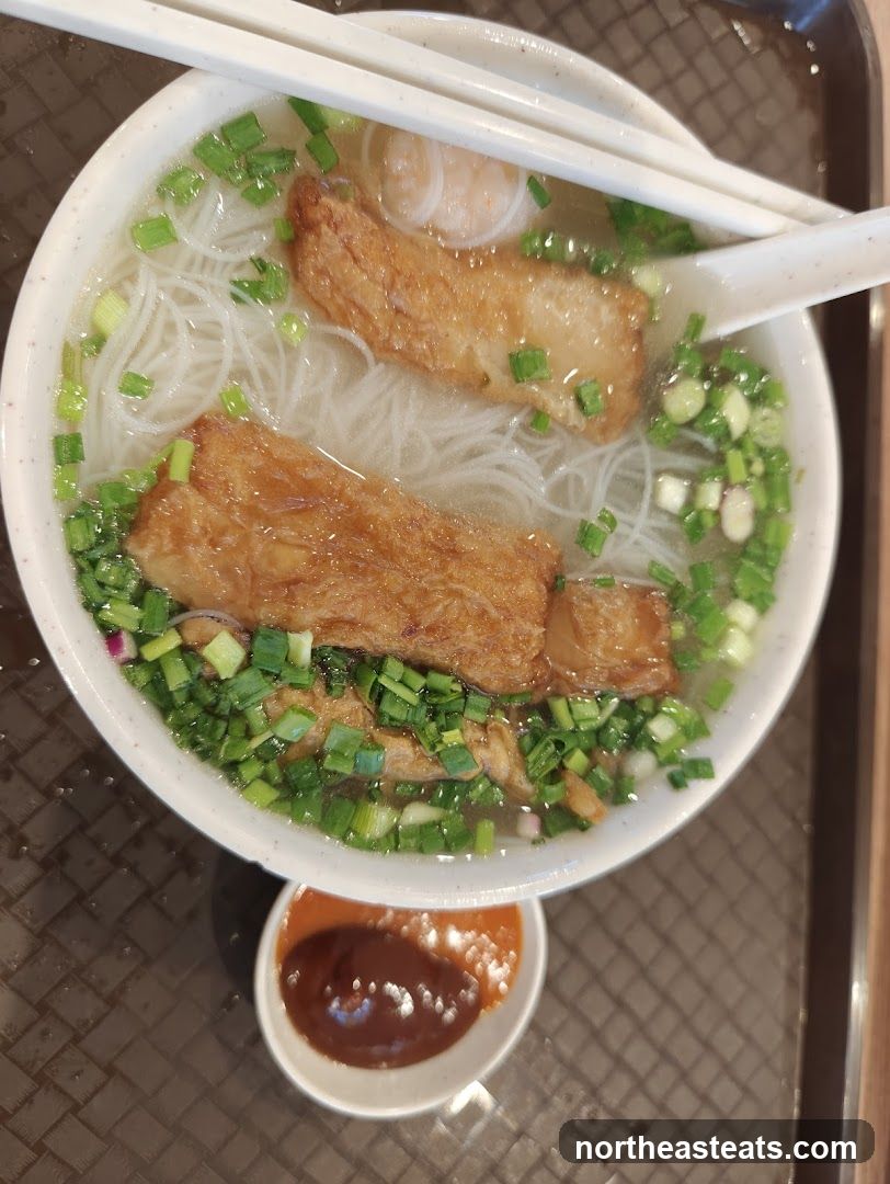 Fish cake noodle soup