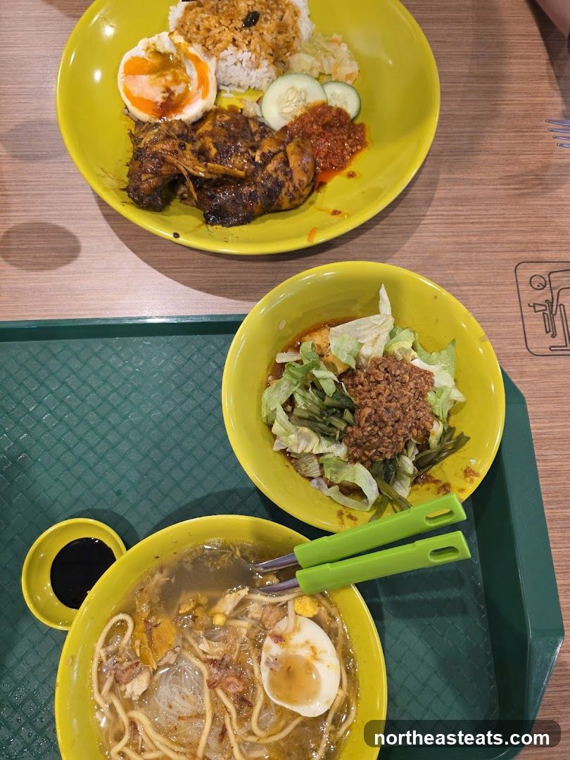 Food on a tray