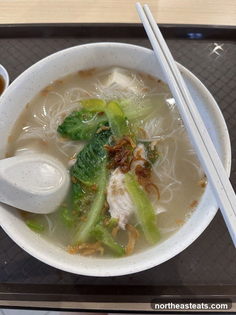 Noodle Soup with Vegetables and Fish