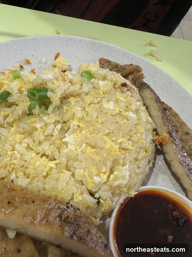 Fried Rice with Grilled Meat and Sauce