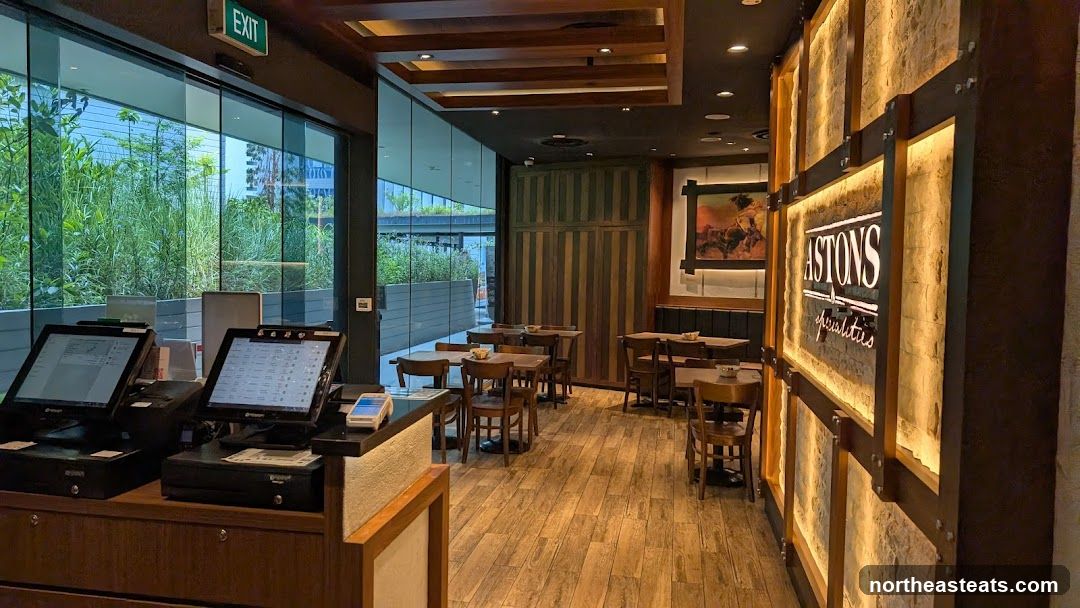 Restaurant Interior with Signage
