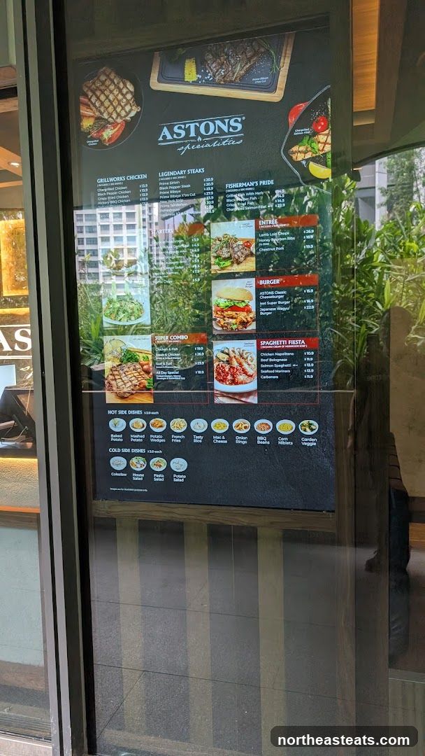Aston's Specialties Menu