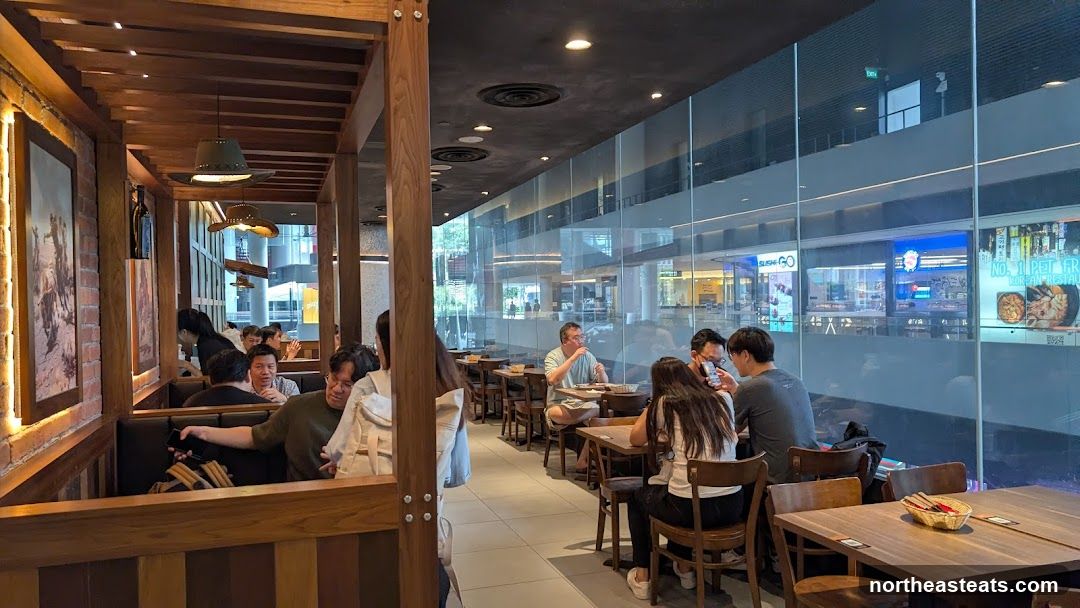 Restaurant Interior with Patrons