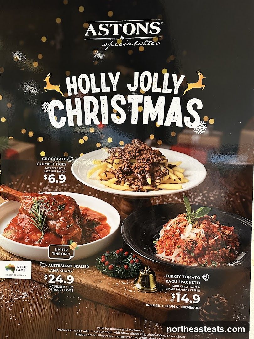 Aston's Specialities Holly Jolly Christmas Menu