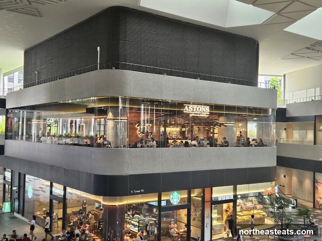 Interior of a multi-level shopping center