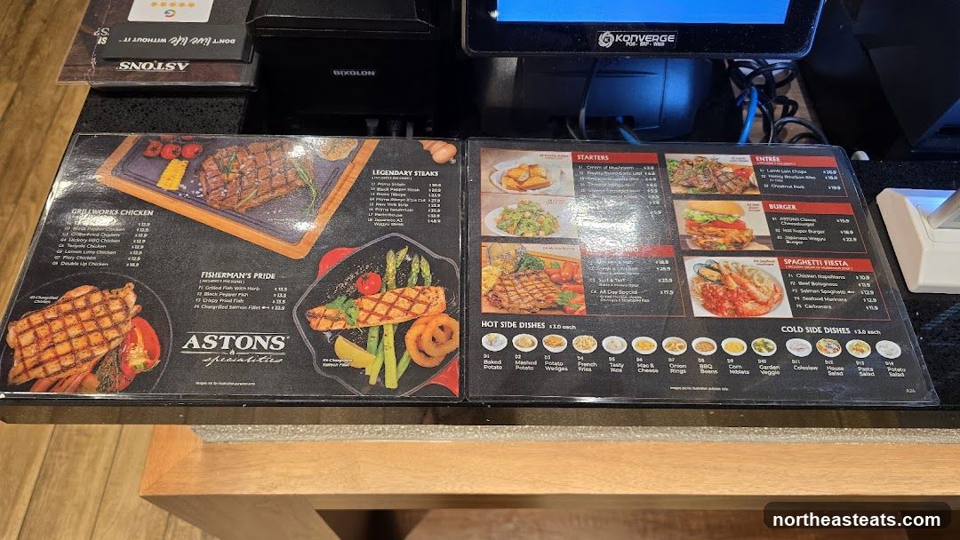 ASTONS Specialities Menu