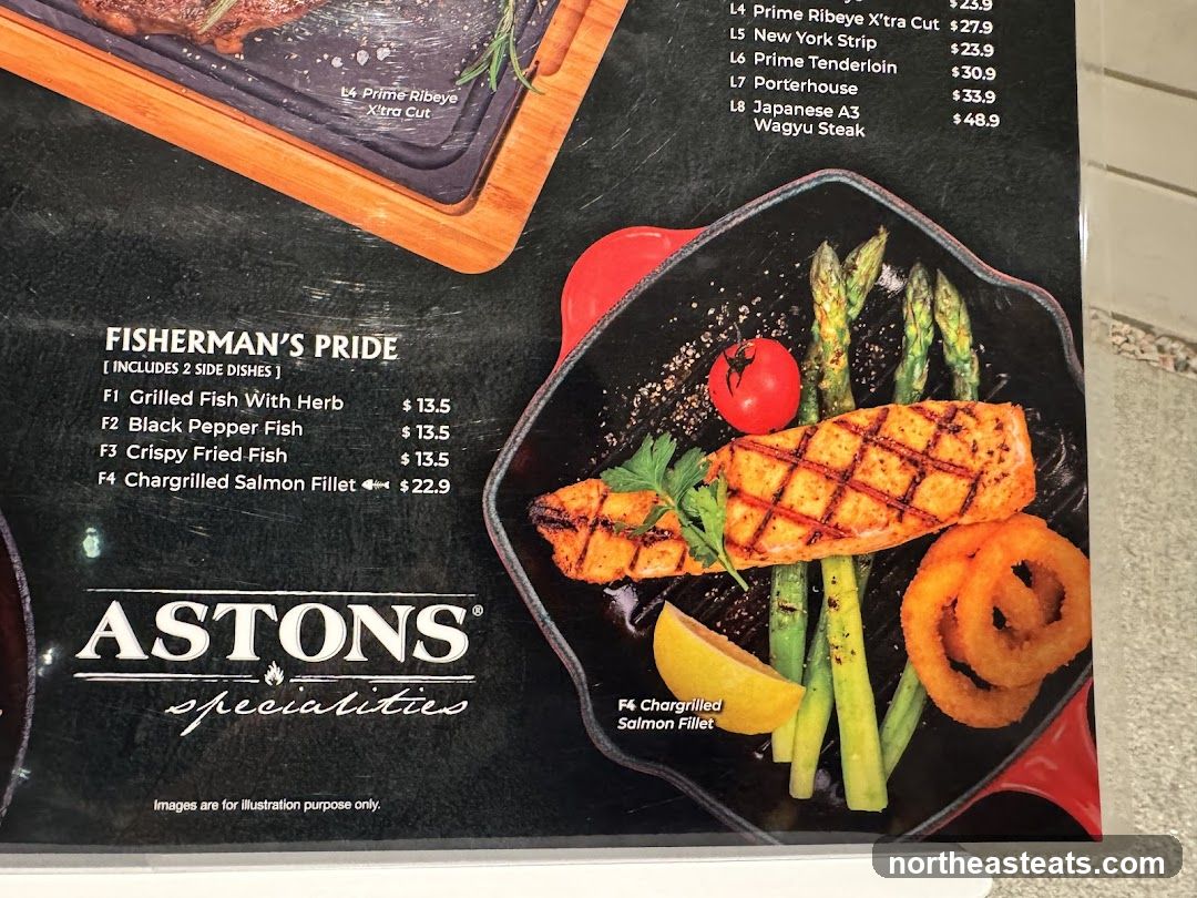 ASTONS Specialities Menu