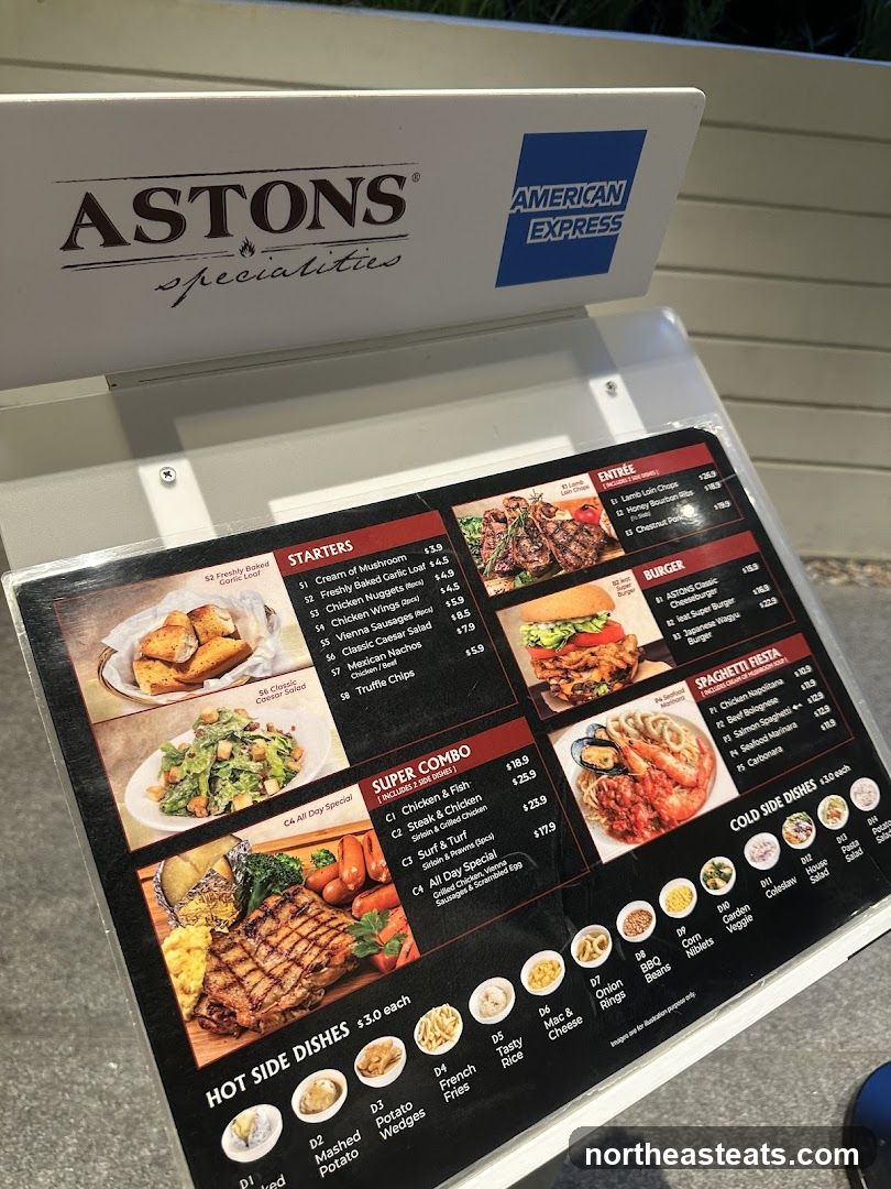 ASTONS Specialities Menu