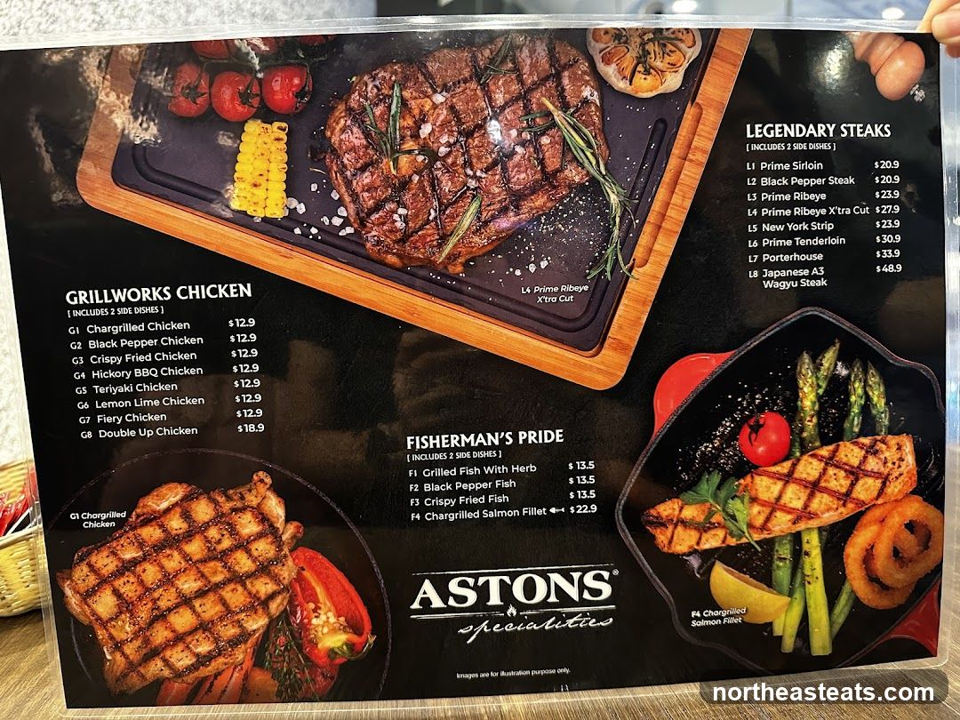 ASTONS Specialities Menu