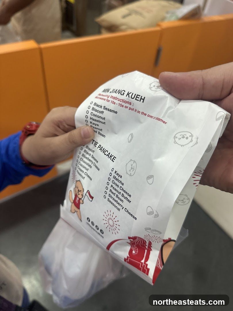 Min Jiang Kueh and Tie Pancake Menu