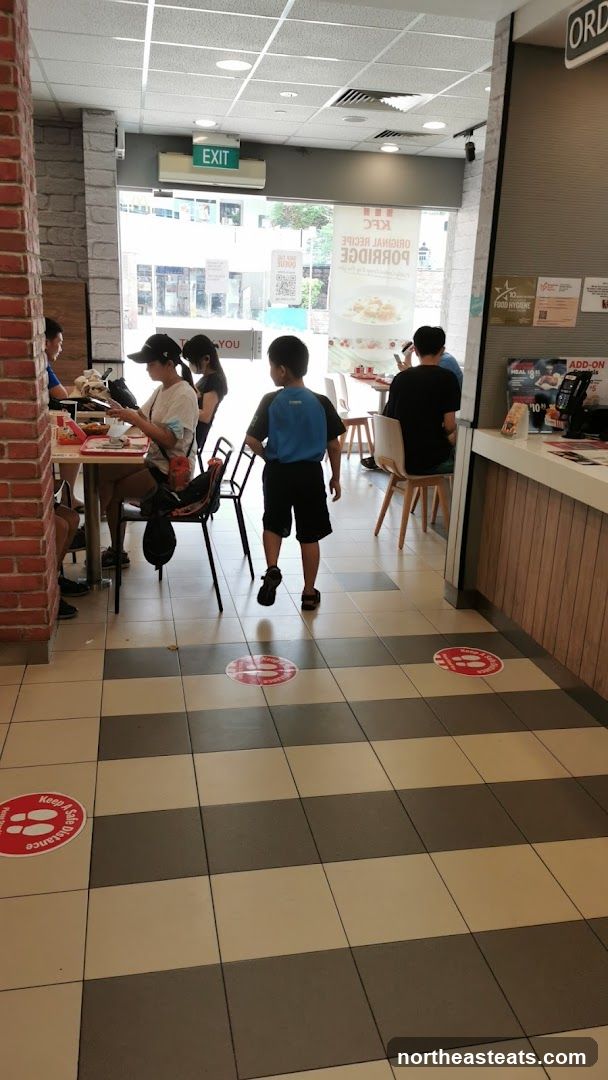 Restaurant Interior with Social Distancing Markers