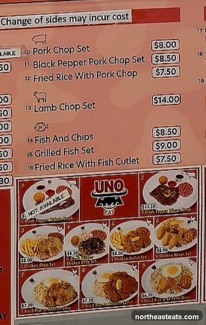 UNO EAT Menu