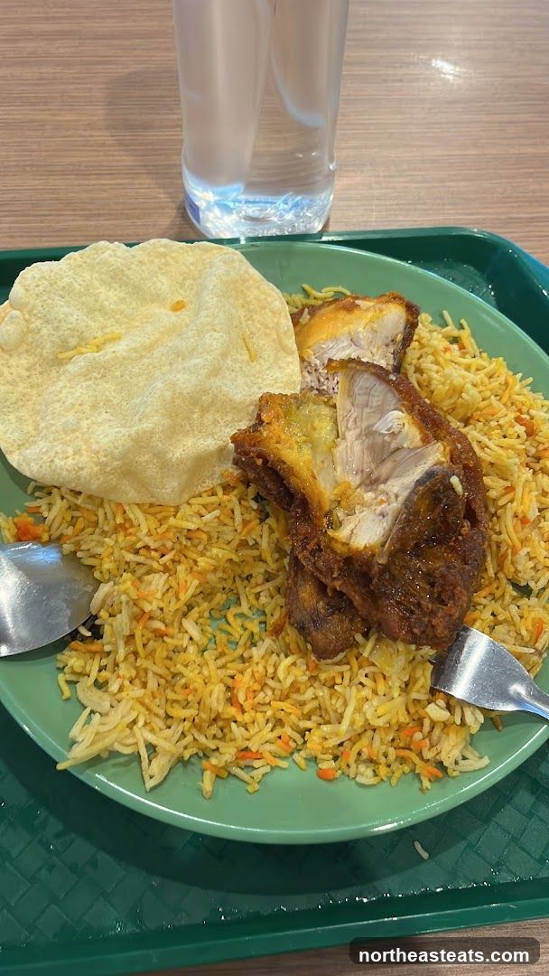 Chicken Biryani with Papadum