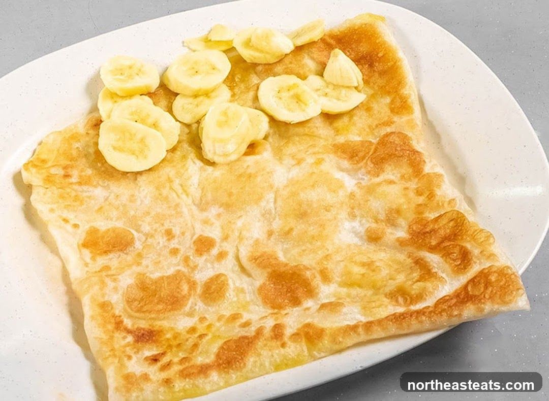 Roti Canai with Banana Slices