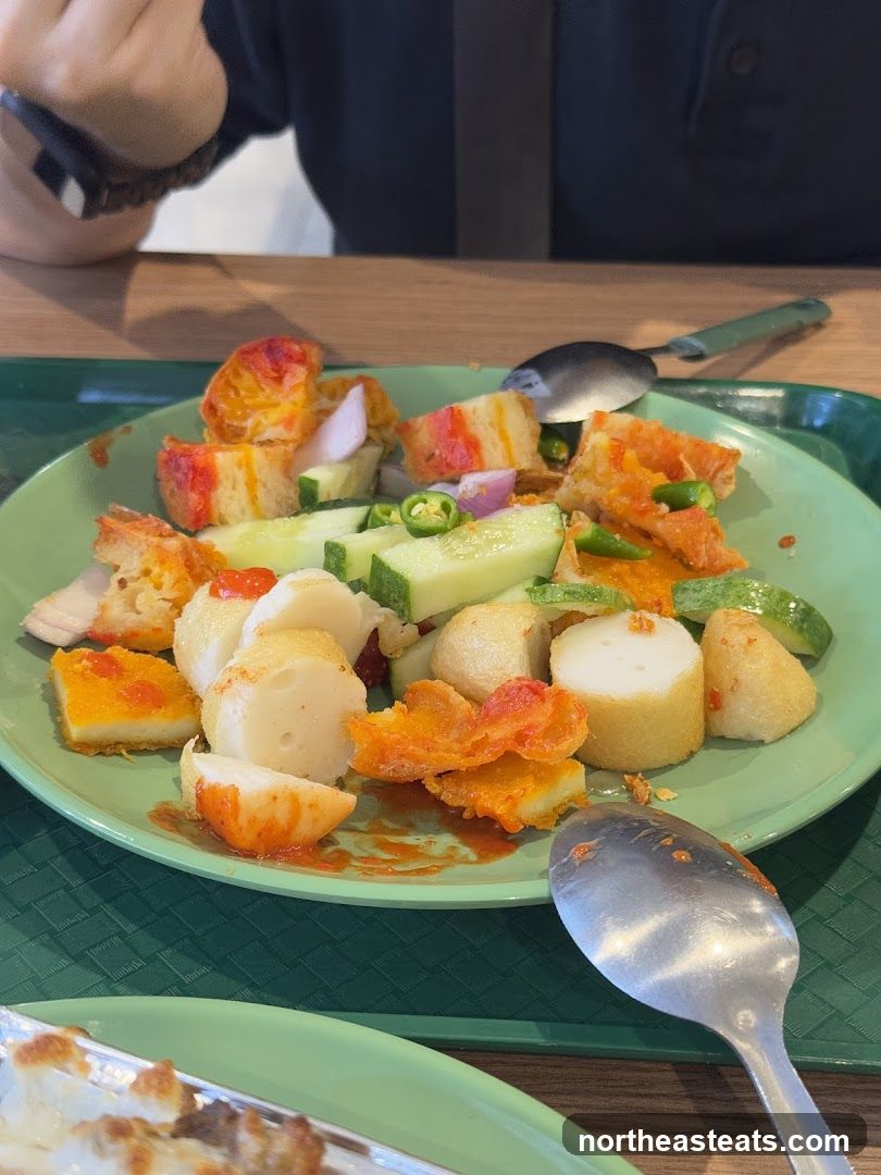 Fish Cake and Cucumber Salad