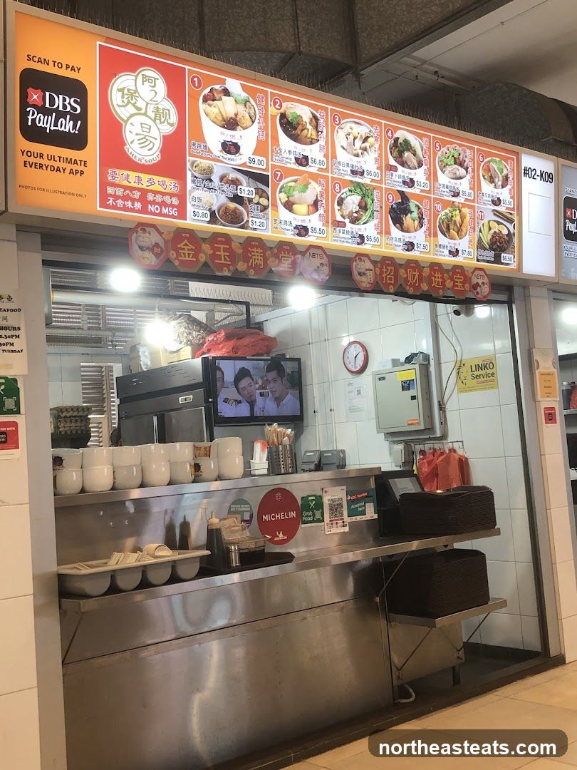 Food Stall Menu and Counter