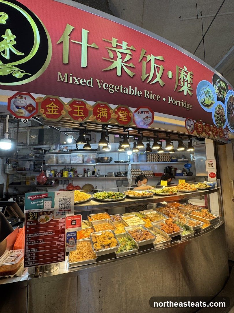 Mixed Vegetable Rice and Porridge Stall