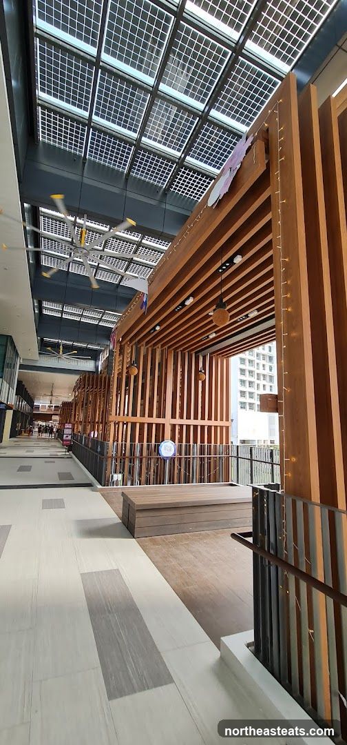 Modern Indoor Walkway with Solar Panels