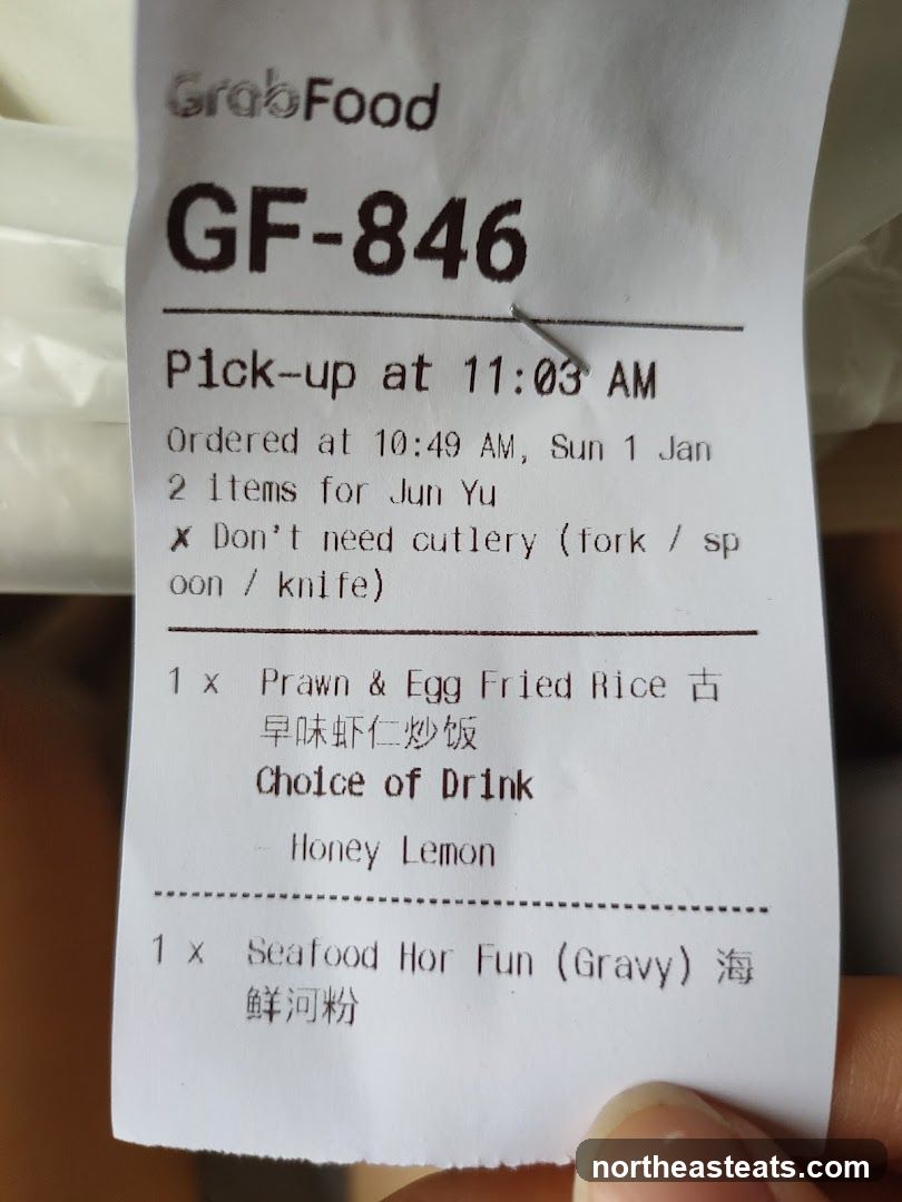 GrabFood Order Receipt
