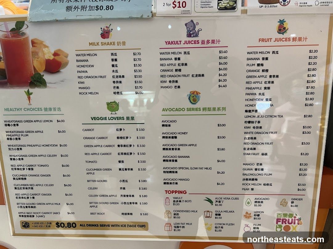 Fruit Box Menu