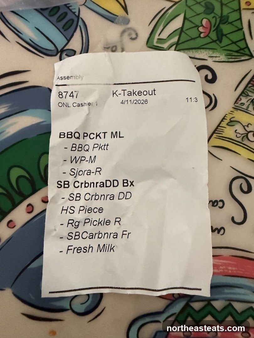 Takeout Receipt