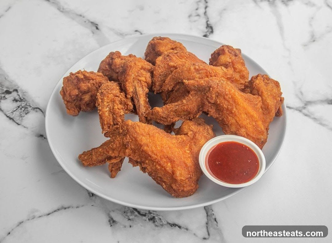 Fried Chicken Wings with Dipping Sauce