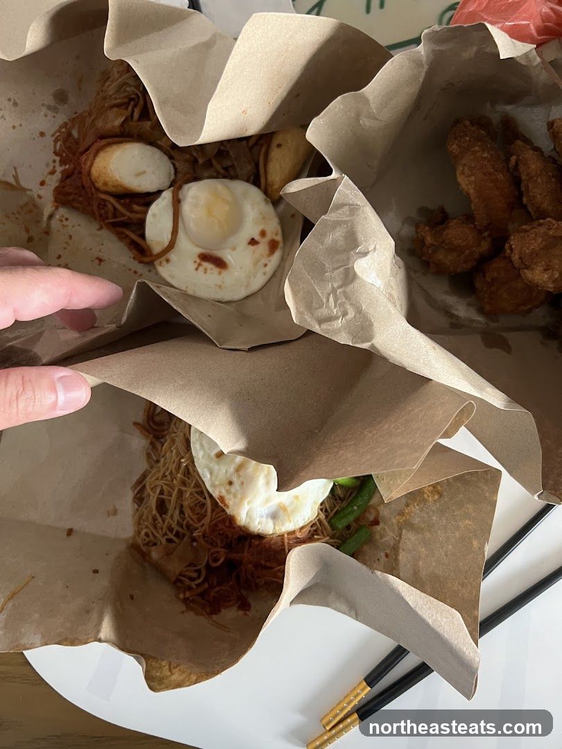 Takeaway Noodles and Fried Chicken Wings