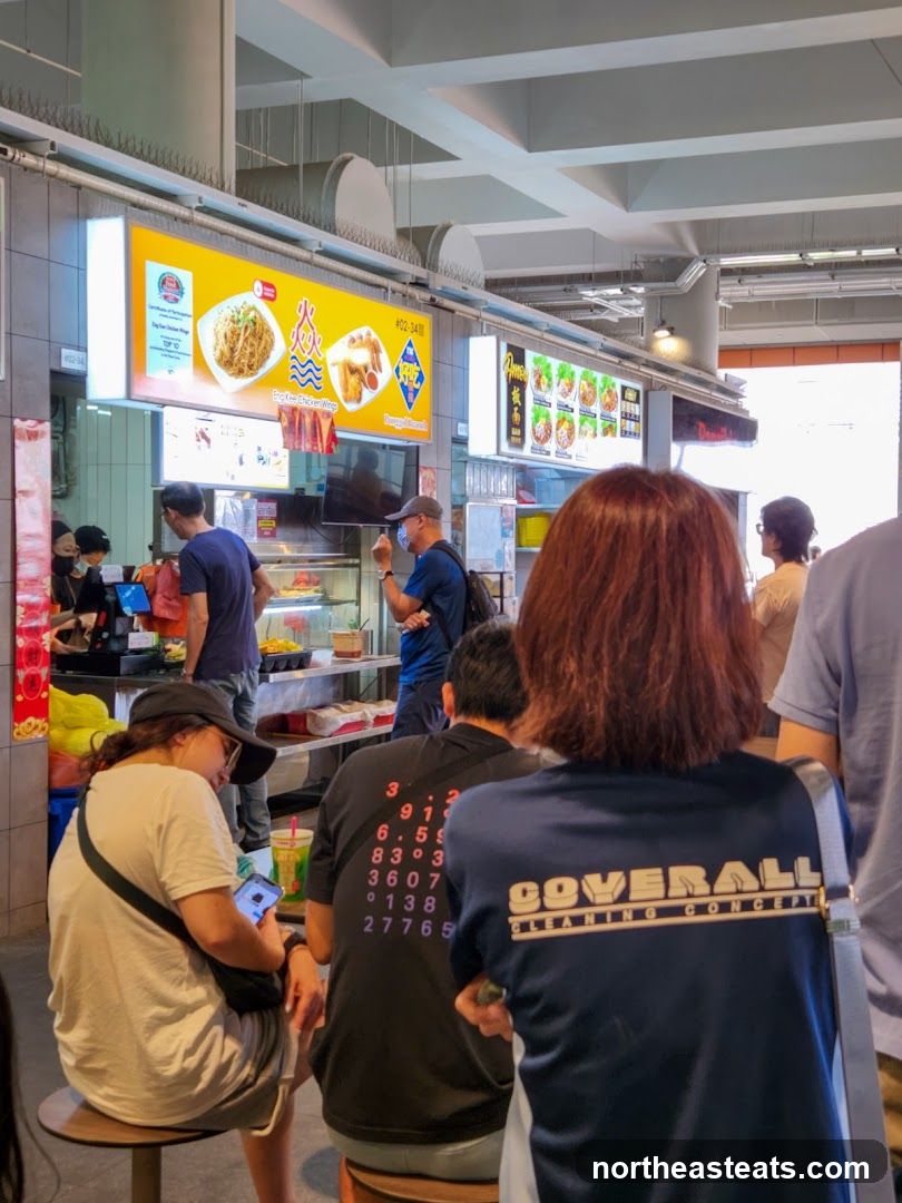 Food stalls in a market