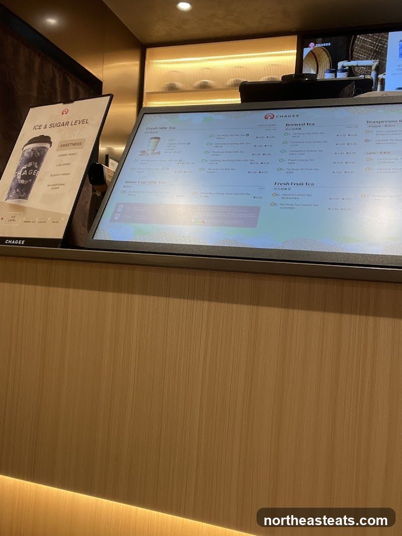 CHAGEE Menu