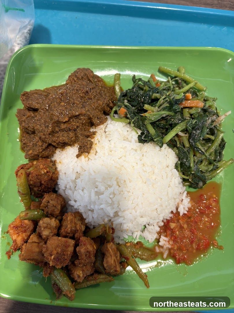 Plate of Indonesian Food