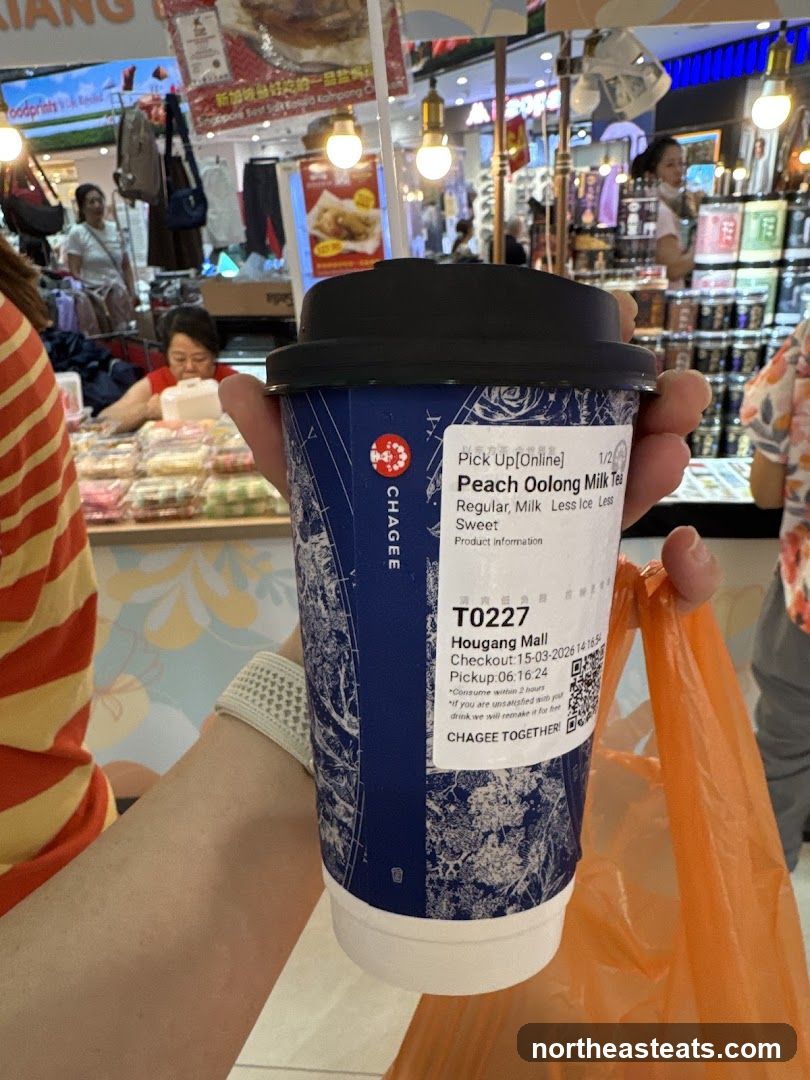 Chagee Peach Oolong Milk Tea