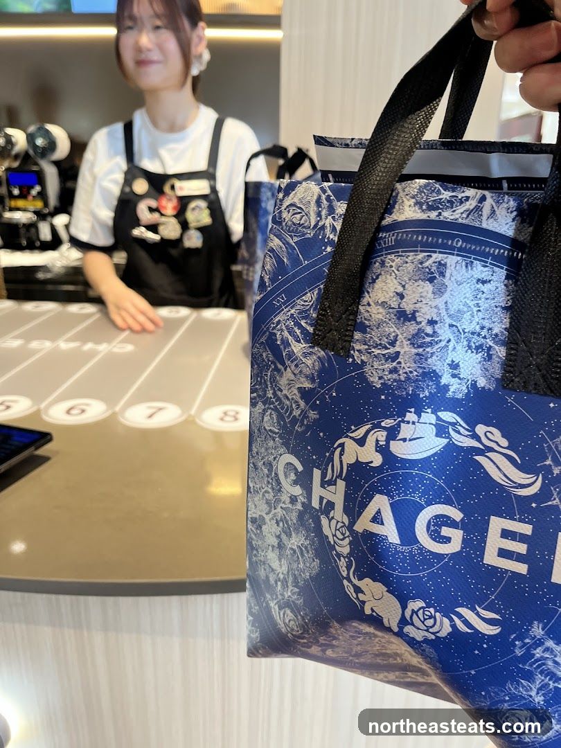 Branded Tote Bag at Counter