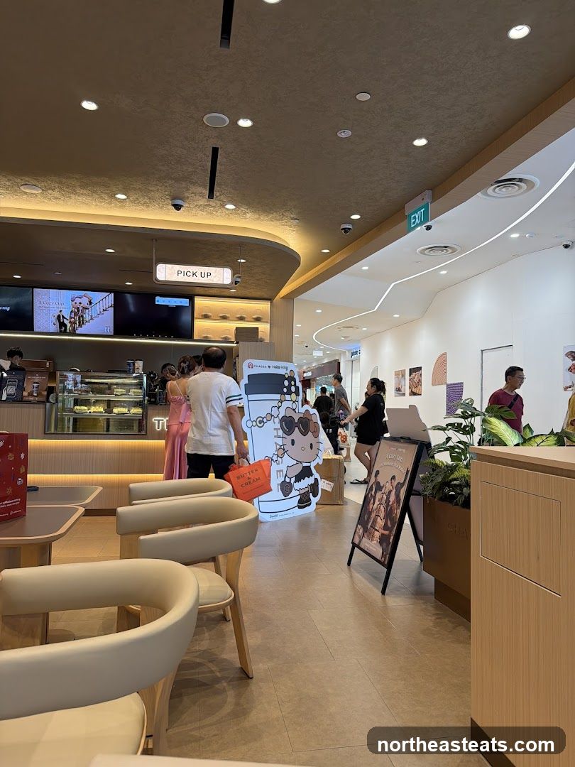 Cafe Interior with Hello Kitty Standee