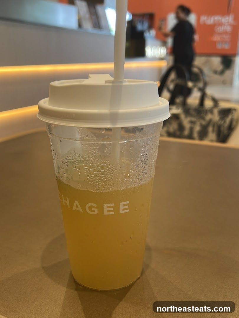Beverage in a plastic cup