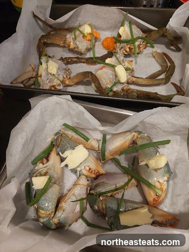 Crabs prepared for cooking