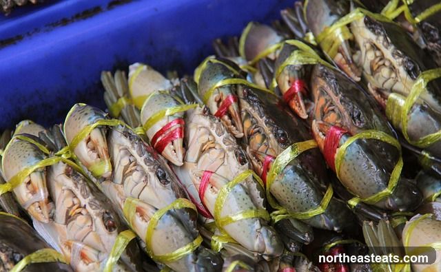 Crabs tied with string