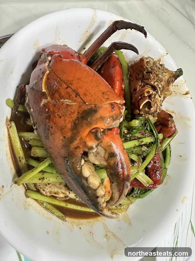 Crab dish with vegetables
