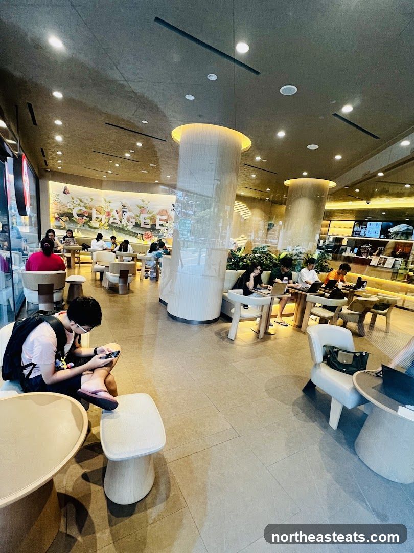 Cafe Interior with Patrons